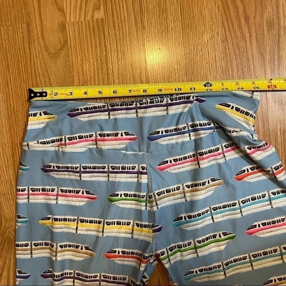 Lost Princess Apparel Disney Rainbow Monorail TC Tall And Curvy Leggings Blue - Picture 5 of 7